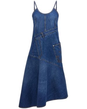 JW Anderson 'Twisted Riemchen' Kleid - Blau