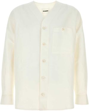 Jil Sander Linen Blend Shirt - White