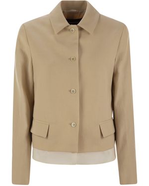 Fabiana Filippi Wool En Linnen Mat Jacket - Naturel