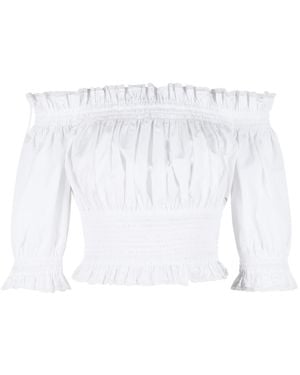 Dolce & Gabbana Cotton Blend Top - White