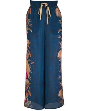 Zimmermann Ascension Linen Pants - Blue