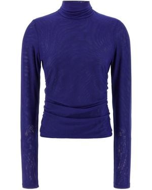 ROTATE BIRGER CHRISTENSEN 'Mesh Rouched' Pullover - Blau