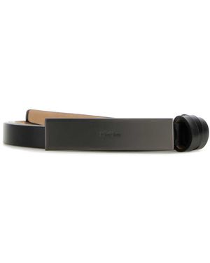 ベルト Max Mara NEWPLATE15 - Leather belt with logo plaque Max Mara Newplate15 - Leather Belt With Logo Plaque from