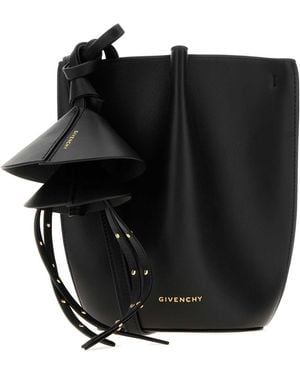 Givenchy Leather Nano Snap Bucket Bag - Black