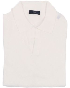 Fay Polo Maglia Spugna F.14 - Weiß