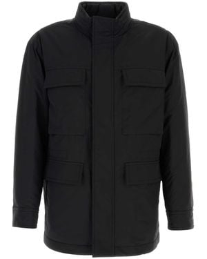 Ferragamo Wool Blend Padded Jacket - Black