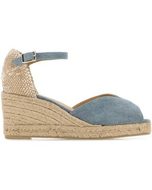 Castañer Ankle Strap Wedge Espadrilles - Blue