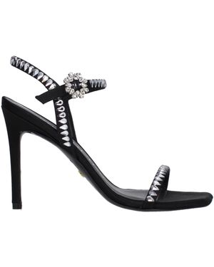 Stuart Weitzman Sandals Satin - Black