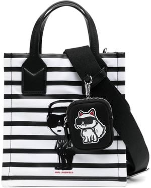 Karl Lagerfeld Small Stripe Black Bag - Zwart