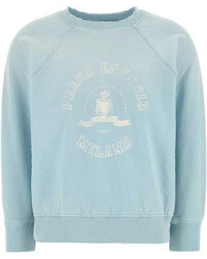 Prada Light Cotton Sweatshirt - Blue