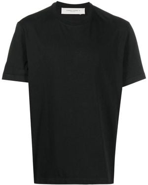 Golden Goose Golden M's Regular T Shirt Distressed Cotton Jersey - Black