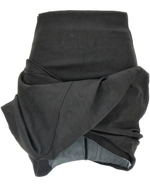 Rick Owens 'gedrapeerde Mini' Rok - Grijs