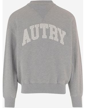 Autry Sudadera De Algodón Con Logo - Gris