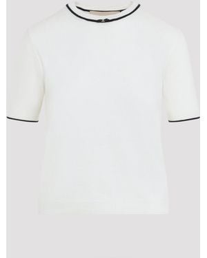 Valentino Knit Wool T-Shirt - White