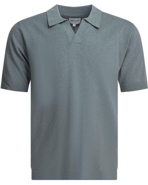 Norse Projects Proyectos nórdicos LEIF Cotton Linen Polo - Azul
