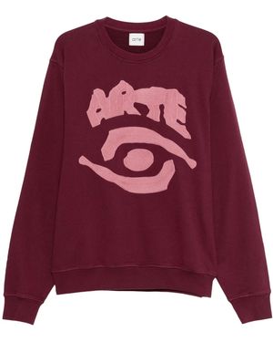 Arte' Eye Front Crewneck - Black