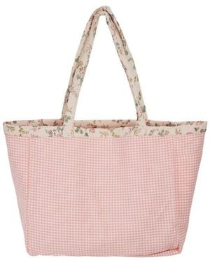 Emile Et Ida Borsa "The Tote Bag" A Quadretti - Pink