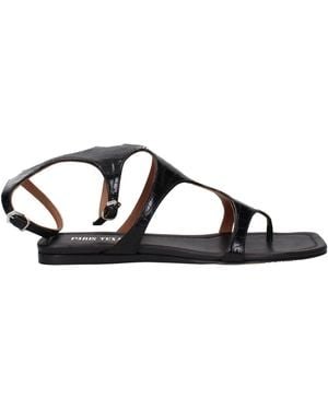 Paris Texas Flip-flop hombre mujer cuero negro/carbón