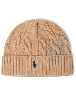 Polo Ralph Lauren Wool And Cashmere Beanie - Natural