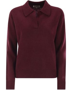 Mc2 Saint Barth Eze Trui Met Polokraag - Paars