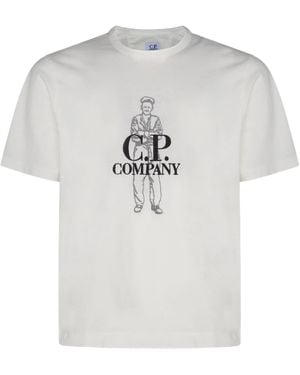 C.P. Company T-Shirt Mit Logo-Print - Weiß