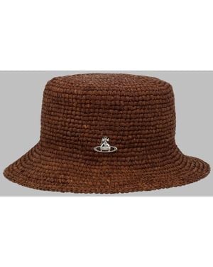 Vivienne Westwood Elegant Raffia Hat For - Brown