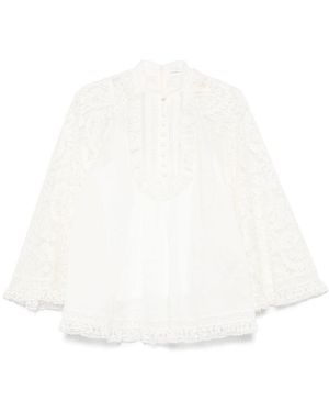 Zimmermann Ascension Lace Detalle Túnica - Blanco