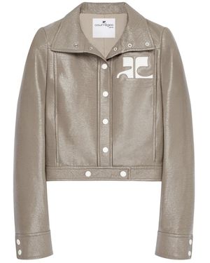 Courreges Vinyl Cropped Jacket - Multicolor