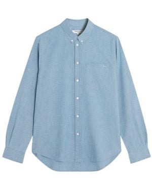 Maison Kitsuné Profile Fox Cotton Shirt - Blue