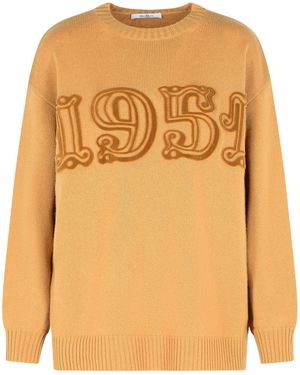 Max Mara Camel Wool And Cashmere Jumper - Orange