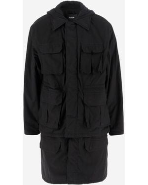 we11done We11 Done Cotton Cap Field Jacket - Black