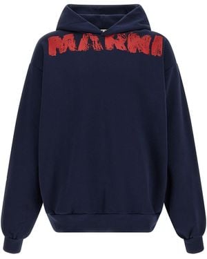 Marni ' Monolith' Hoodie - Blau