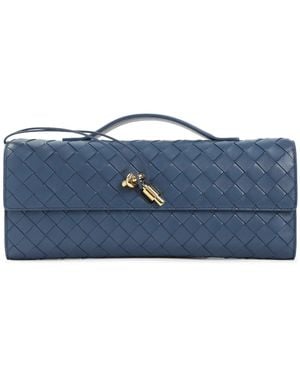 Bottega Veneta Andiamo Long Intreccio Clutch - Blue