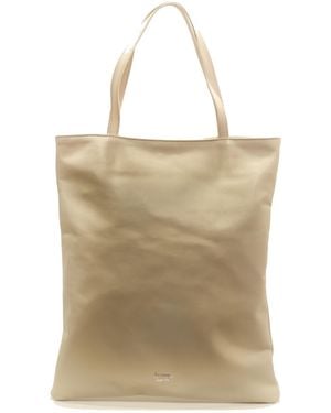 LA ROSE Leather Tote Bag - Natural