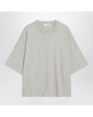 Fear Of God Oversized Greige Cotton Blend T Shirt - Grey
