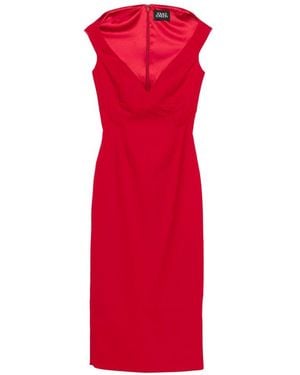 Solace London Monica Midi Dress - Red