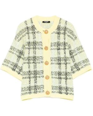 Balmain Karierter Cardigan von - Mettallic