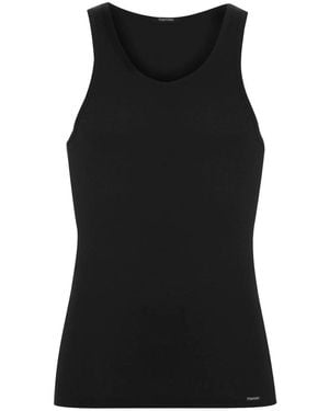 Tom Ford Tank Top With Logo - Black