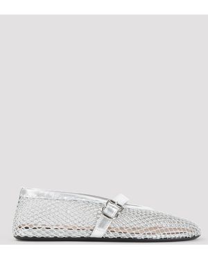 Alaïa Fishnet Ballerinas - Weiß