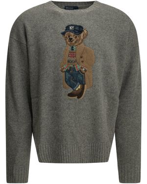 Polo Ralph Lauren "Polo Bear" Crew-Neck Jumper - Grey