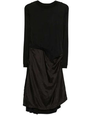 Maison Margiela Gedrapeerde Jurk - Zwart