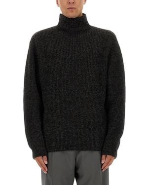 Lemaire Ribbed Turtleneck Jumper - Black