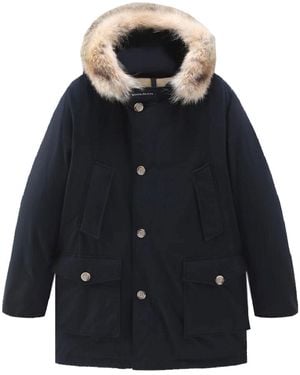 Woolrich Arctic Parka Con Pelliccia Removibile - Blue