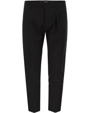 Dondup Ben Carrot Poplin Trousers - Black