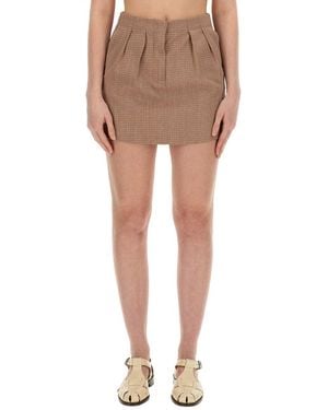 Alysi Mini Skirt - Natural