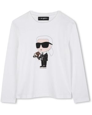 KARL LAGERFELD T Shirt With Logo - White