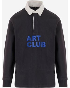 JW Anderson Long-Sleeved Polo Shirt - Blue