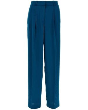 MICHAEL Michael Kors Satin Wide Leg Pant - Blue
