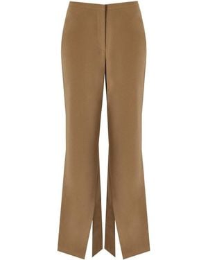 Stine Goya Leah Coffee Flare Pants - Natural