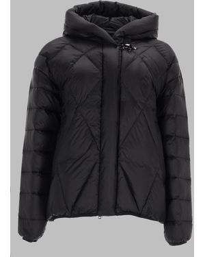 Fay Quilted Hooded Puffer Jacket - Black